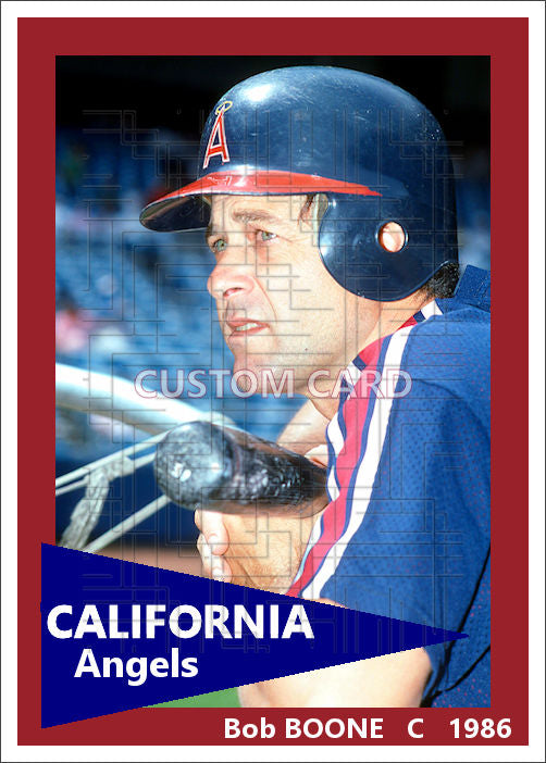 Bob Boone - 1986 California Angels - choose a size & style