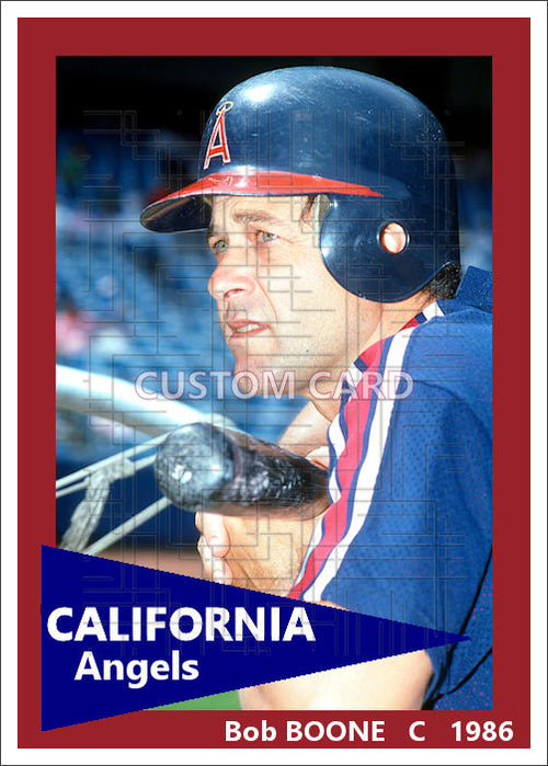 Bob Boone - 1986 California Angels - choose a size & style