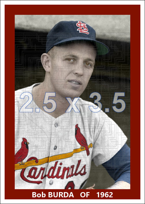 Bob Burda - 1962 St. Louis Cardinals - choose a size & style)