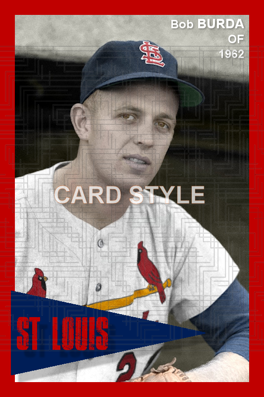 Bob Burda - 1962 St. Louis Cardinals - choose a size & style)