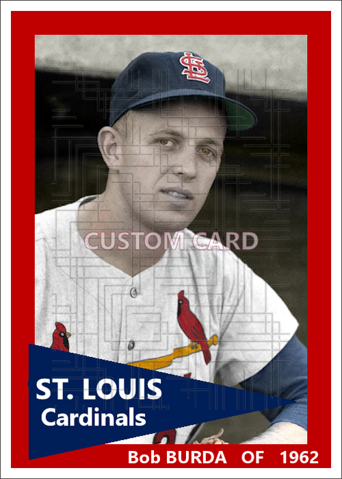 Bob Burda - 1962 St. Louis Cardinals - choose a size & style)