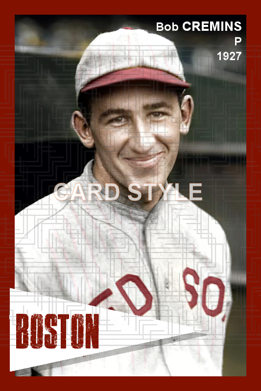 Bob Cremins - 1927 Boston Red Sox - choose a size & style