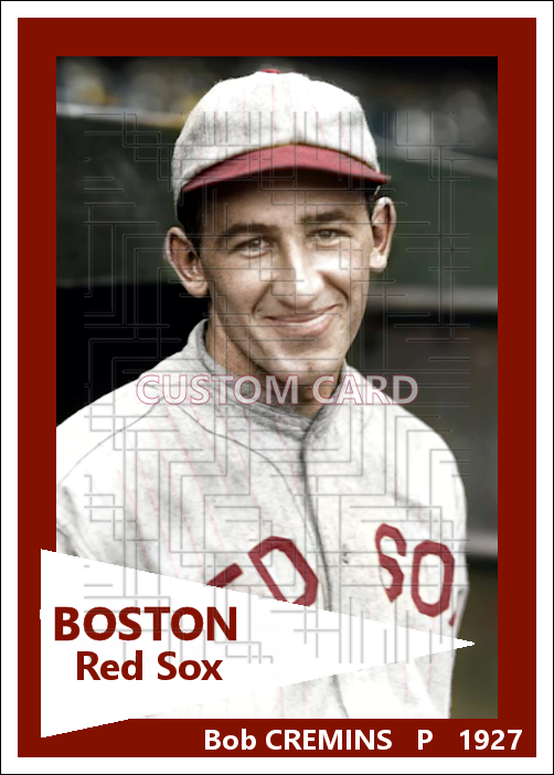 Bob Cremins - 1927 Boston Red Sox - choose a size & style