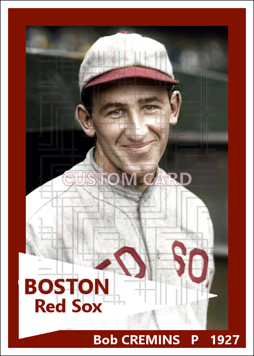 Bob Cremins - 1927 Boston Red Sox - choose a size & style