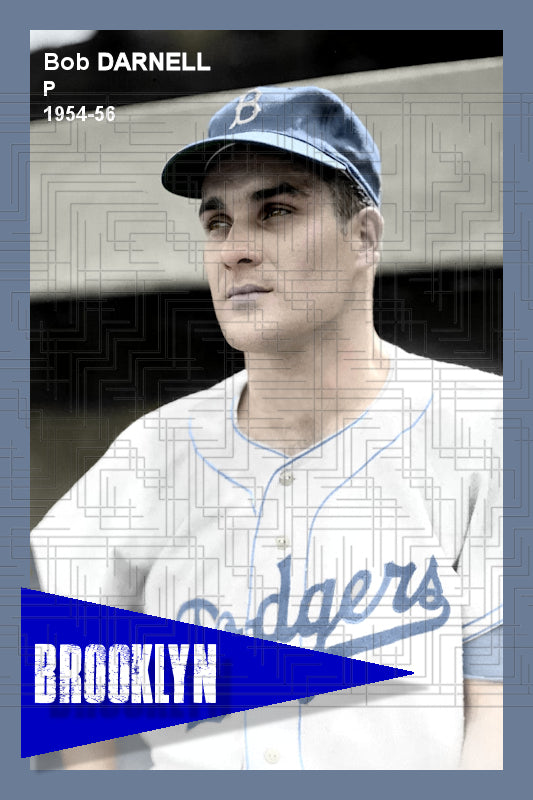 Bob Darnell - 1954-56 Brooklyn Dodgers - choose a size & style