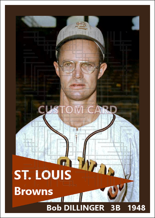 Bob Dillinger - 1948 St. Louis Browns - choose a size & style