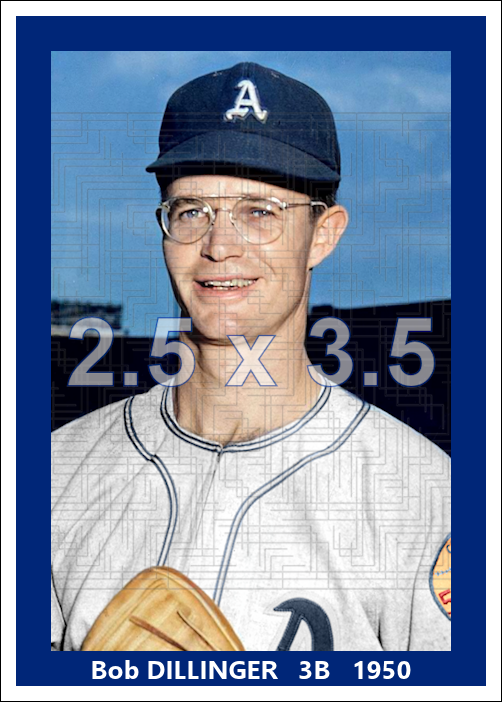 Bob Dillinger - 1950 Philadelphia Athletics - choose a size & style