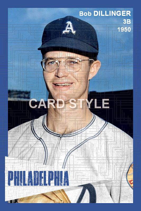 Bob Dillinger - 1950 Philadelphia Athletics - choose a size & style