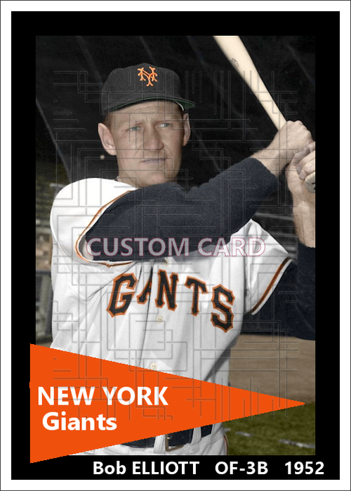 Bob Elliott - 1952 New York Giants - choose a size & style