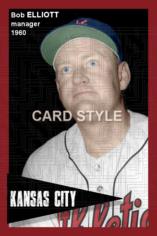 Bob Elliott - 1960 Kansas City Athletics - choose a size & style