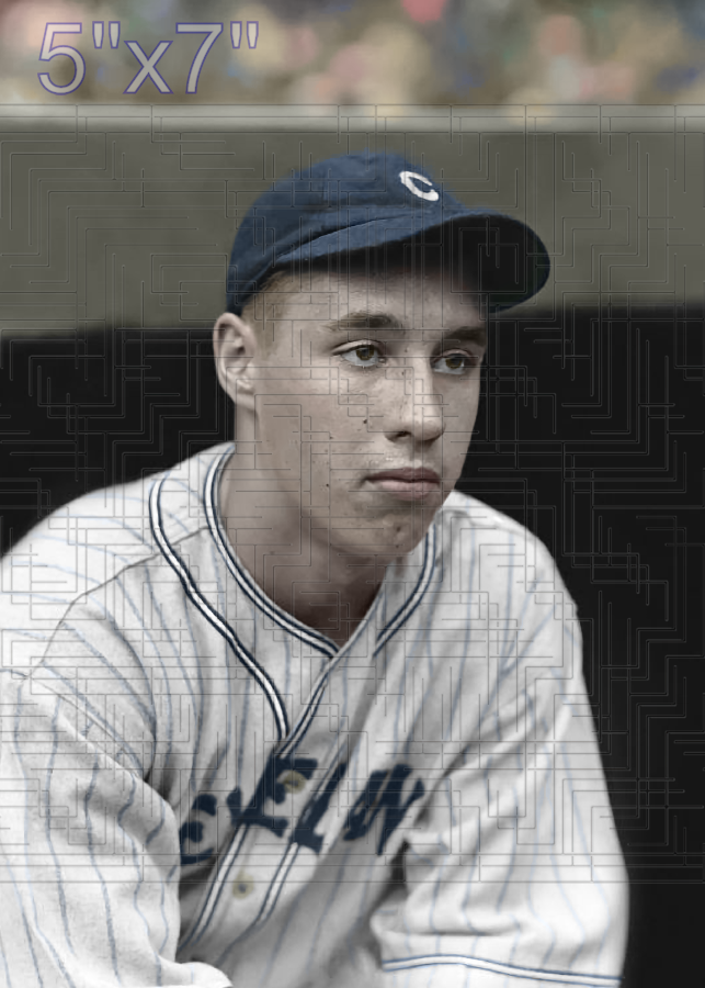 Bob Feller - 1936 Cleveland Indians - choose a size & style