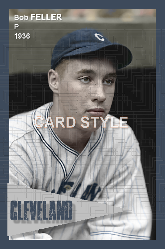 Bob Feller - 1936 Cleveland Indians - choose a size & style