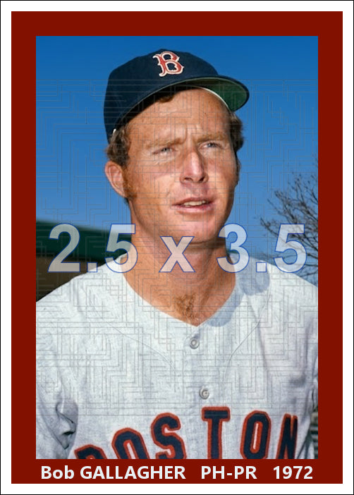 Bob Gallagher - 1972 Boston Red Sox - choose a size & style