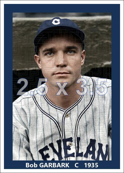 Bob Garbark - 1935 Cleveland Indians - choose a size & style