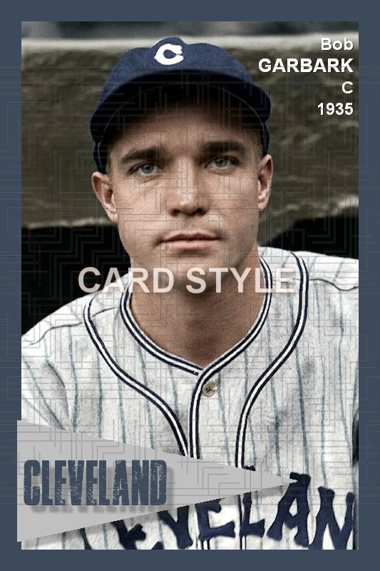 Bob Garbark - 1935 Cleveland Indians - choose a size & style