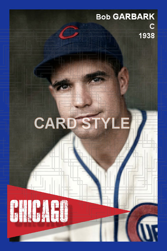 Bob Garbark - 1938 Chicago Cubs - choose a size & style