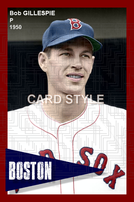 Bob Gillespie - 1950 Boston Red Sox - choose a size & style