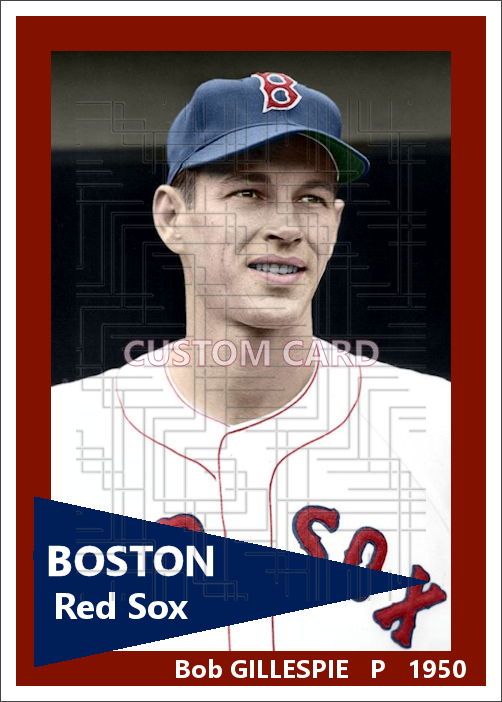 Bob Gillespie - 1950 Boston Red Sox - choose a size & style