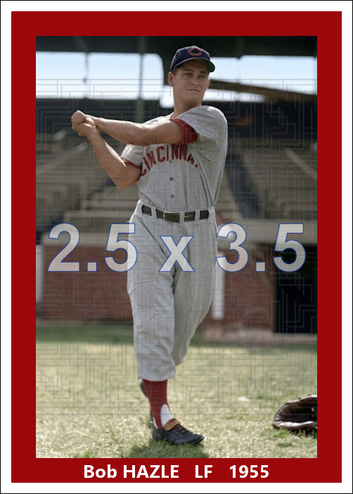 Bob Hazle - 1955 Cincinnati Reds - choose a size & style