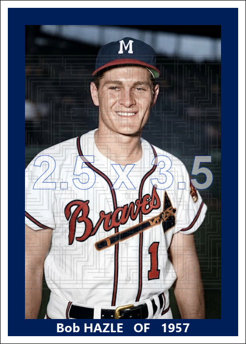 Bob Hazle - 1957 Milwaukee Braves - choose a size & style