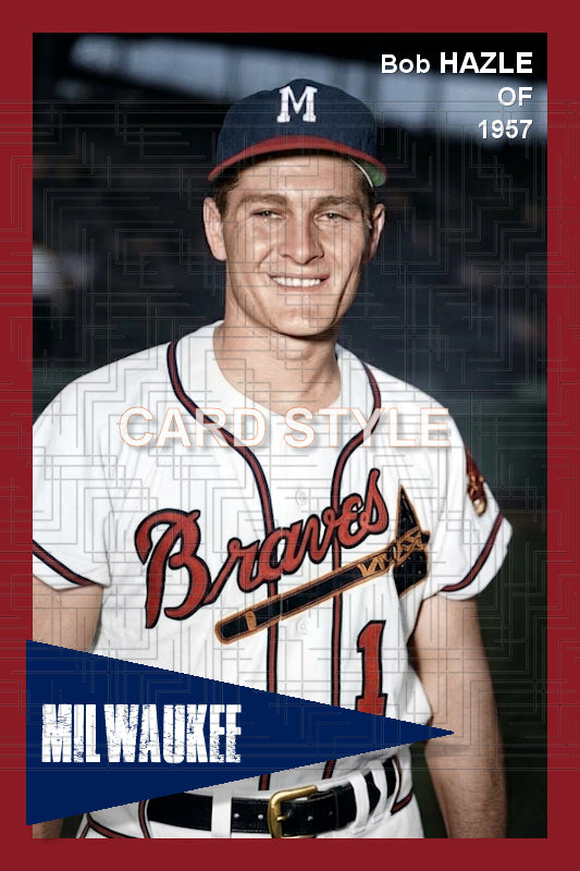 Bob Hazle - 1957 Milwaukee Braves - choose a size & style