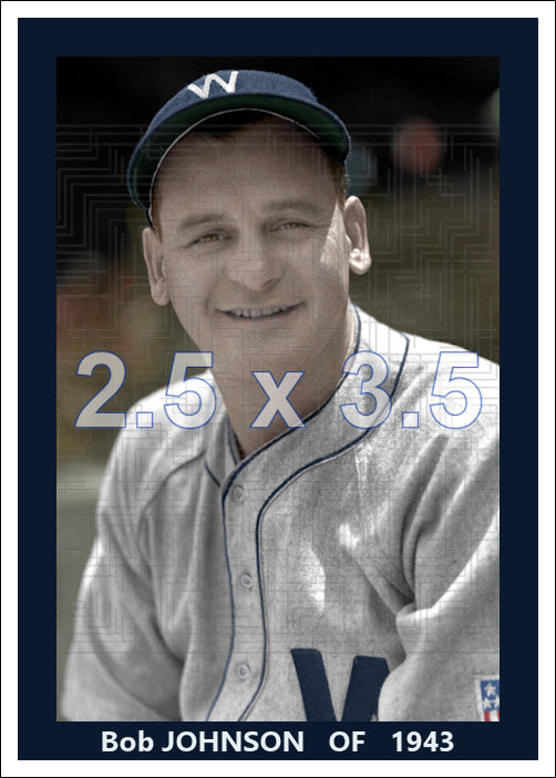Bob Johnson - 1943 Washington Senators - choose a size & style