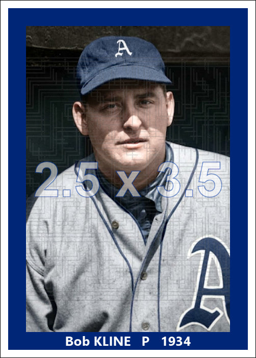 Bob Kline - 1934 Philadelphia Athletics - choose a size & style