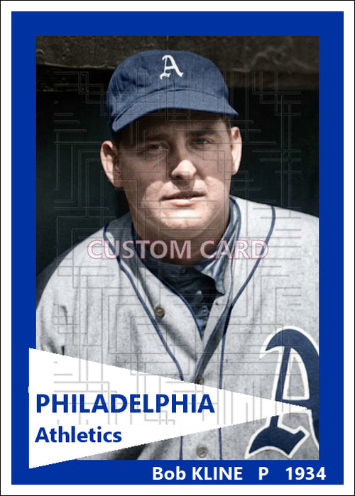 Bob Kline - 1934 Philadelphia Athletics - choose a size & style