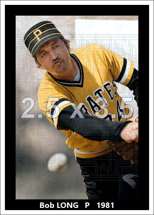 Bob Long - 1981 Pittsburgh Pirates - choose a size & style