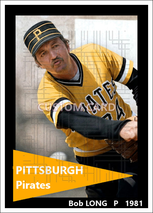 Bob Long - 1981 Pittsburgh Pirates - choose a size & style