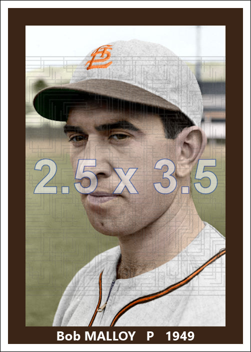 Bob Malloy - 1949 St. Louis Browns - choose a size & style