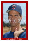 Bob Malloy - 1987 Texas Rangers - choose a size & style