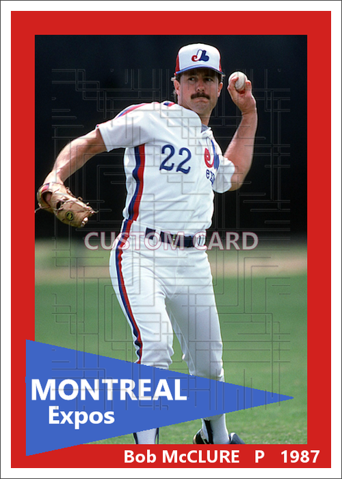Bob McClure - 1987 Montreal Expos - choose a size & style