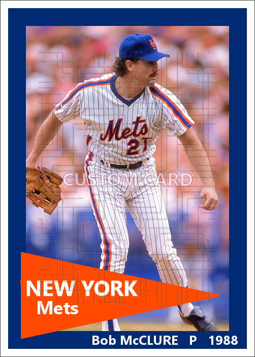 Bob McClure - 1988 New York Mets - choose a size & style