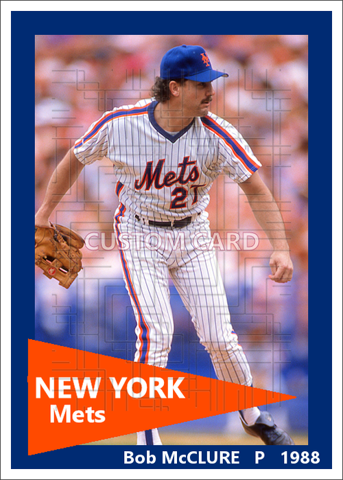 Bob McClure - 1988 New York Mets - choose a size & style