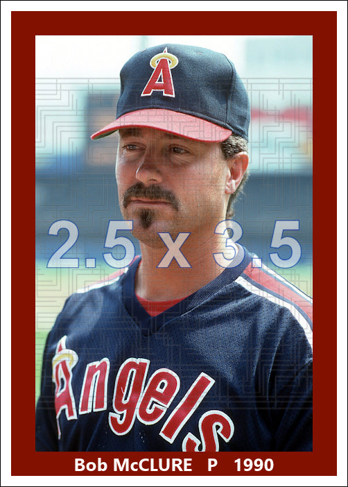 Bob McClure - 1990 California Angels - choose a size & style