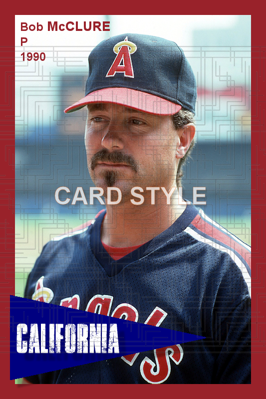 Bob McClure - 1990 California Angels - choose a size & style