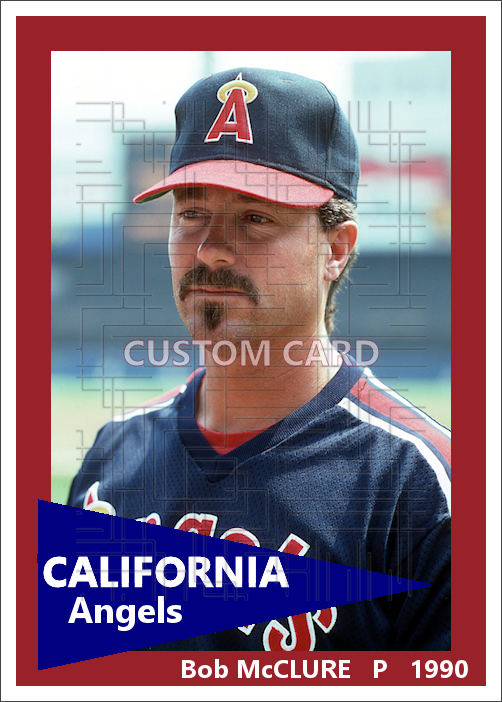 Bob McClure - 1990 California Angels - choose a size & style