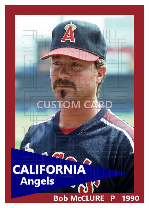Bob McClure - 1990 California Angels - choose a size & style