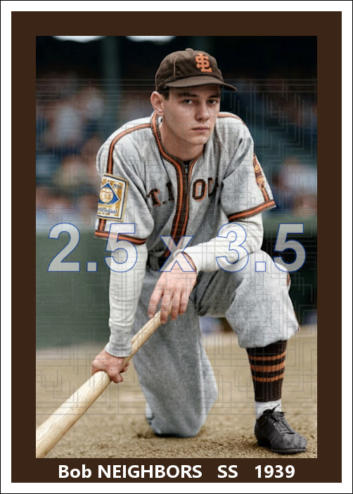 Bob Neighbors - 1939 St. Louis Browns - choose a size & style