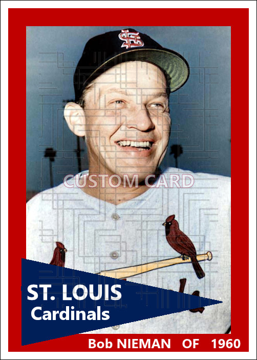 Bob Nieman- 1960 St. Louis Cardinals - choose a size & style