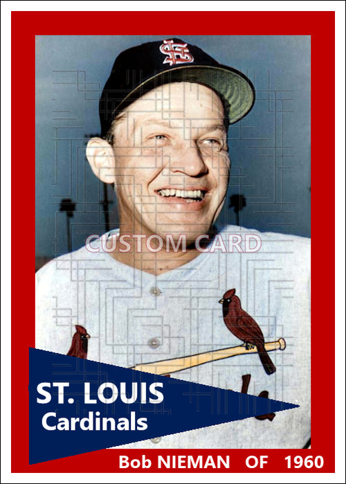Bob Nieman- 1960 St. Louis Cardinals - choose a size & style