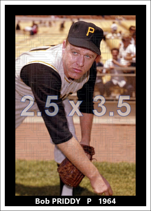 Bob Priddy - 1964 Pittsburgh Pirates - choose a size & style