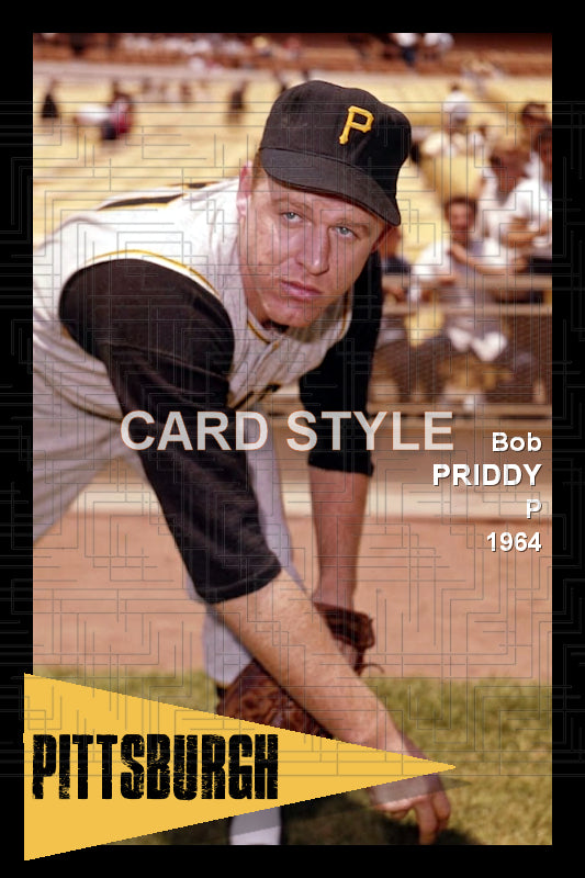 Bob Priddy - 1964 Pittsburgh Pirates - choose a size & style