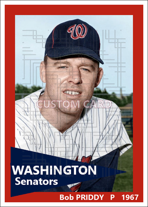 Bob Priddy - 1967 Washington Senators - choose a size & style