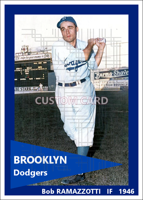Bob Ramazzotti - 1946 Brooklyn Dodgers - choose a size & style