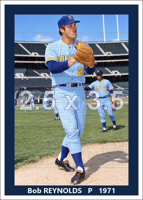 Bob Reynolds - 1971 Milwaukee Brewers - choose a size & style