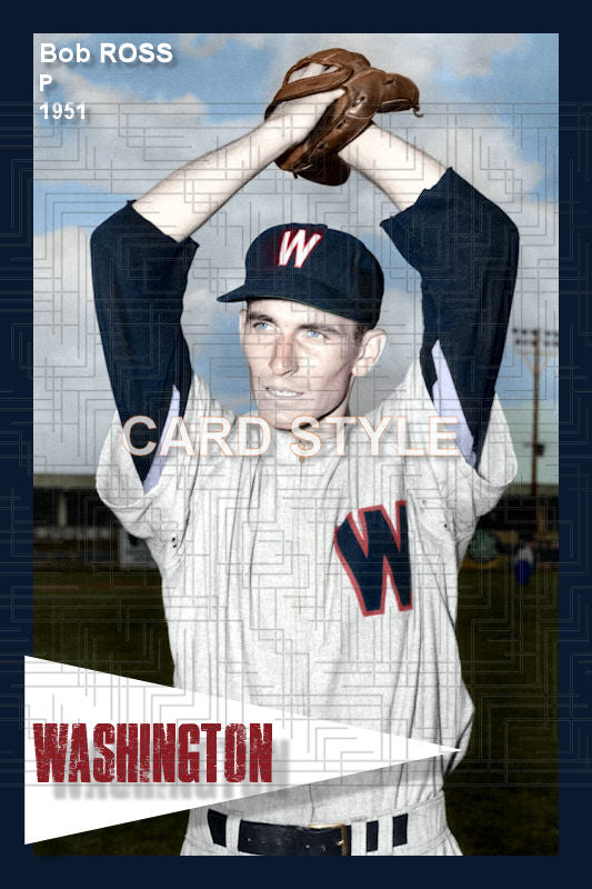 Bob Ross - 1951 Washington Senators - choose a size & style