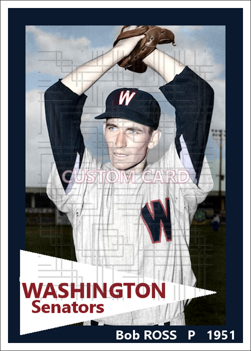 Bob Ross - 1951 Washington Senators - choose a size & style