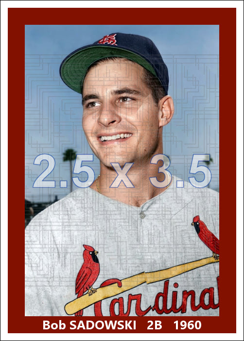 Bob Sadowski - 1960 St. Louis Cardinals - choose a size & style